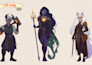 create dnd character art, fantasy character illustration and concept art